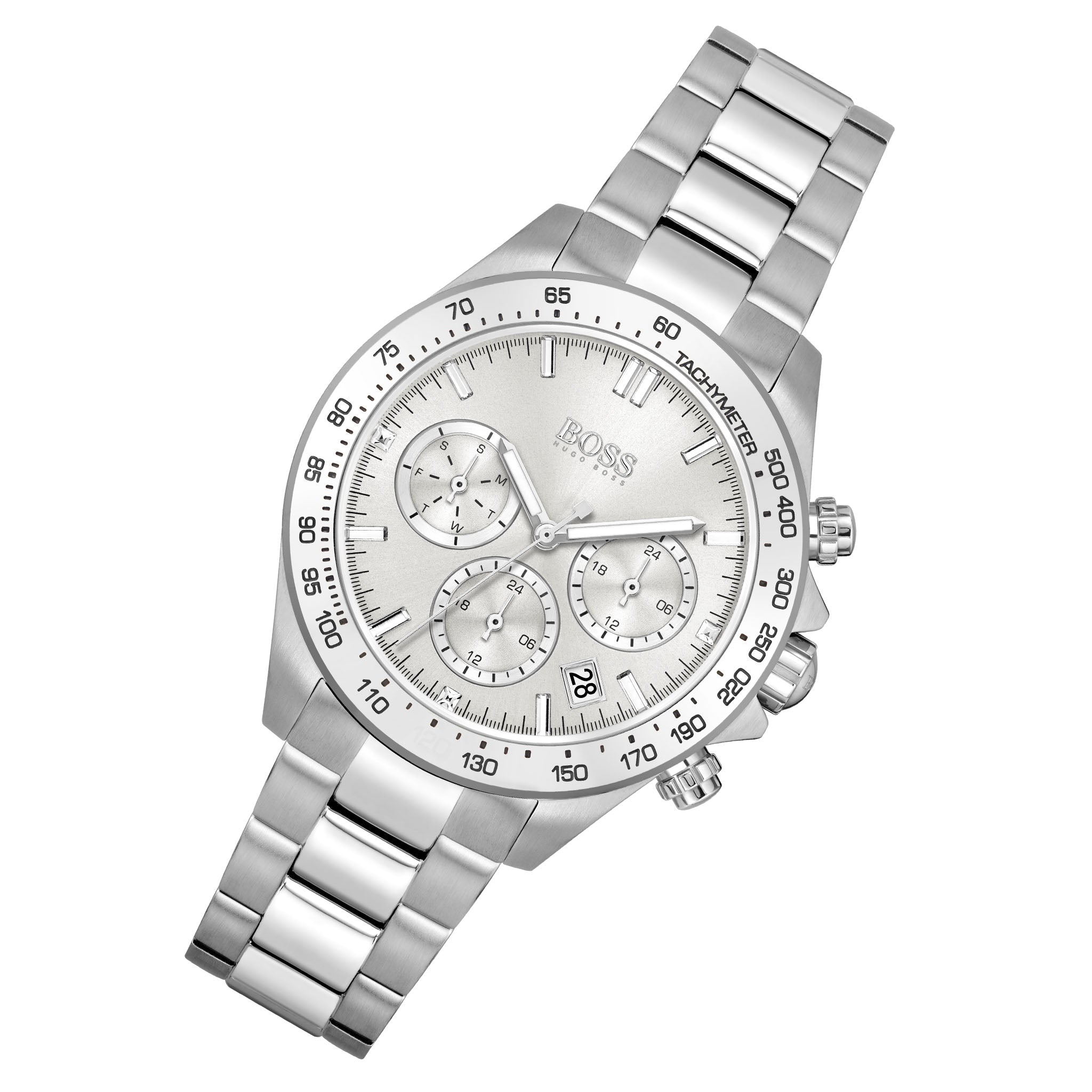 Hugo Boss Stainless Steel Silver White Dial Women's Watch - 1502616