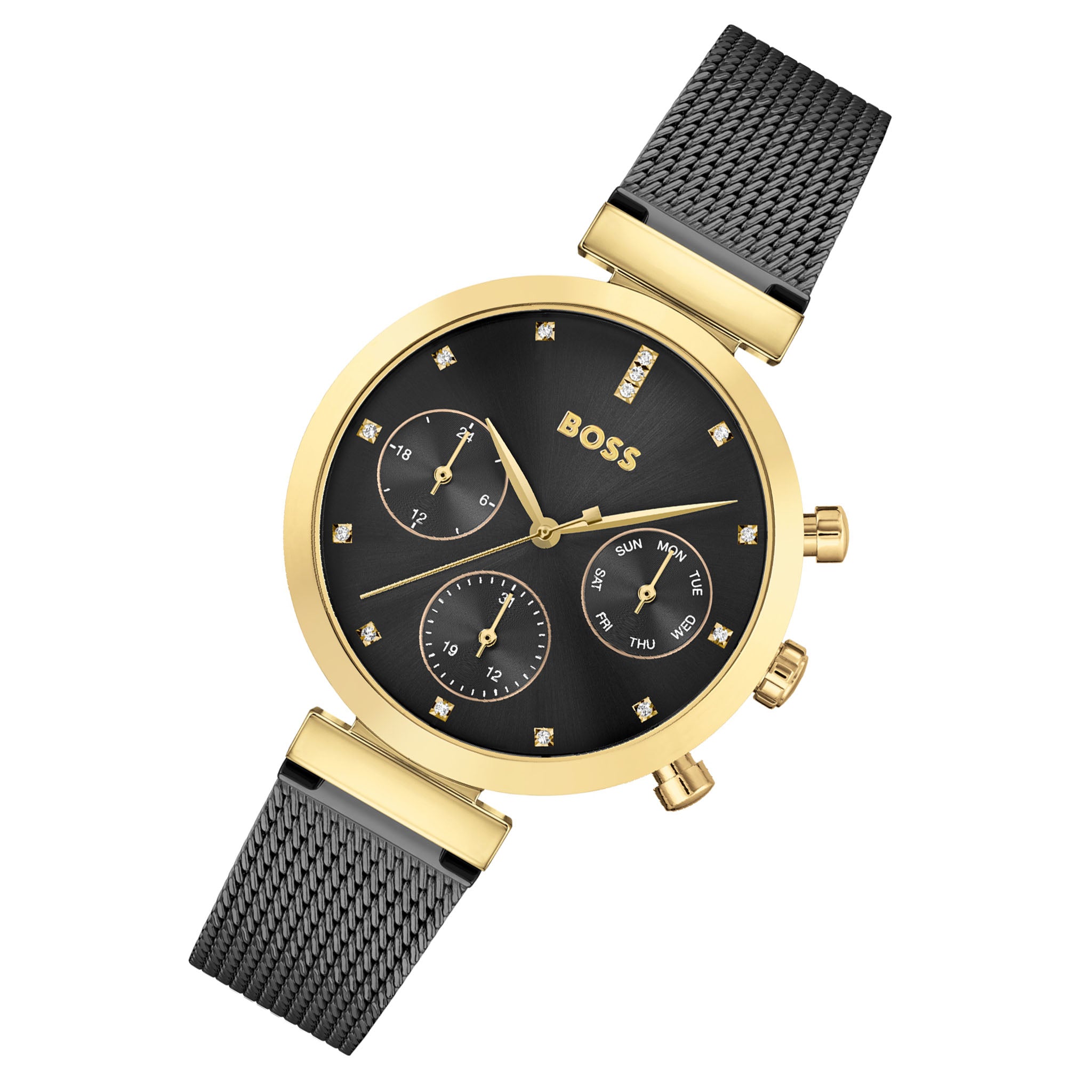 Hugo Boss Black Mesh Women's Multi-function Watch - 1502627