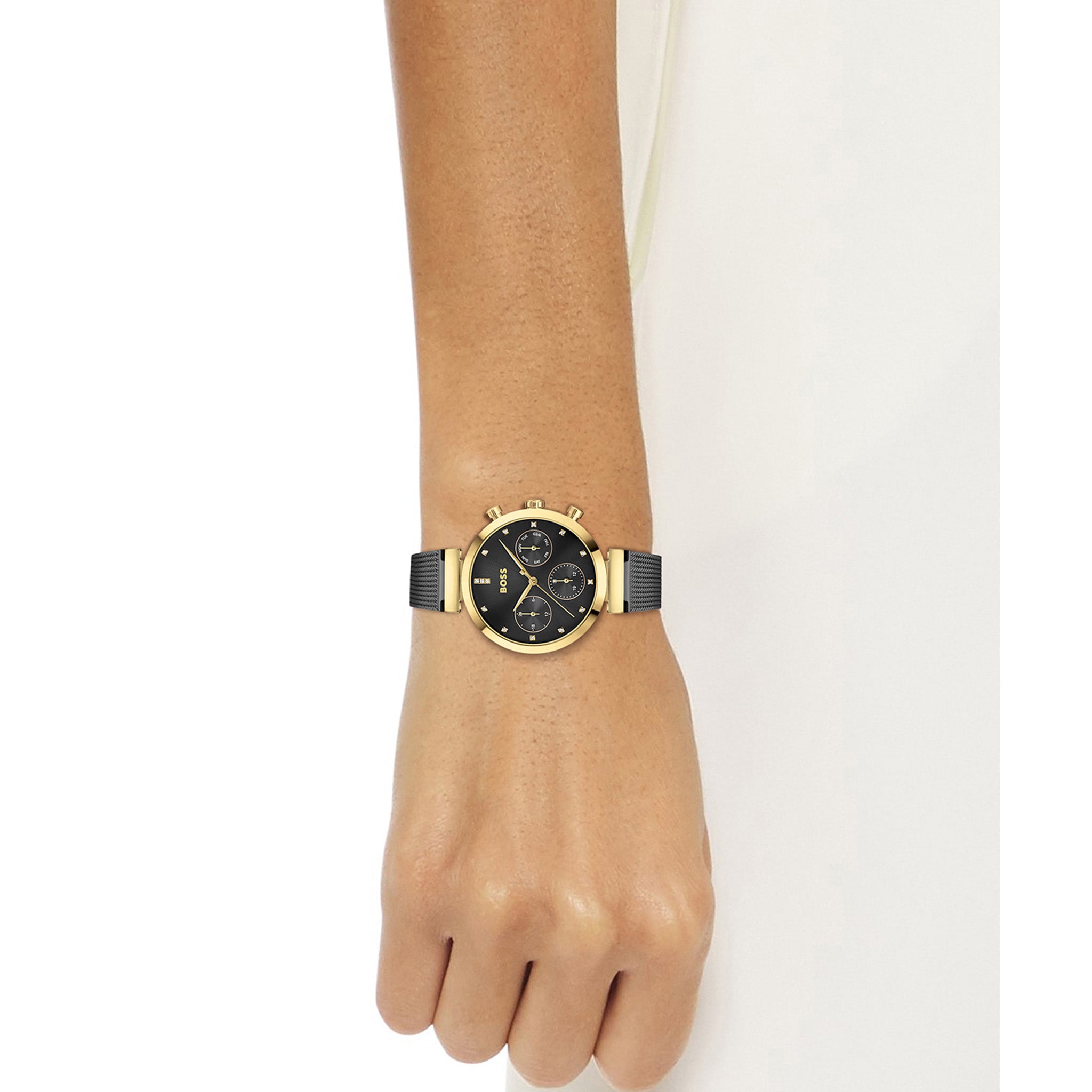 Hugo Boss Black Mesh Women's Multi-function Watch - 1502627