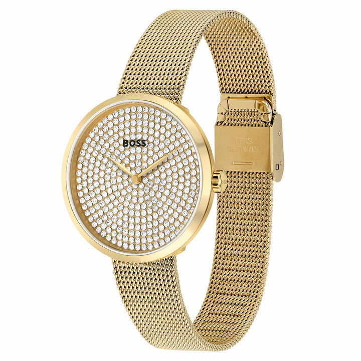 Hugo Boss Gold-Tone Mesh Women's Watch - 1502659