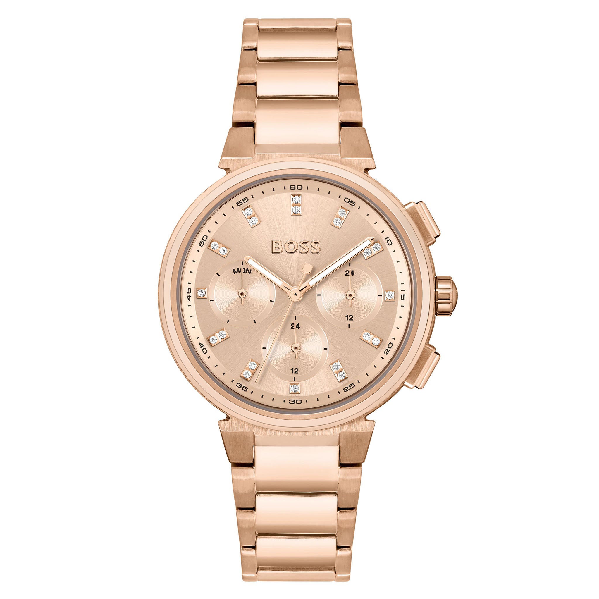 Hugo Boss Carnation Gold Steel Multi-function Women's Watch - 1502678