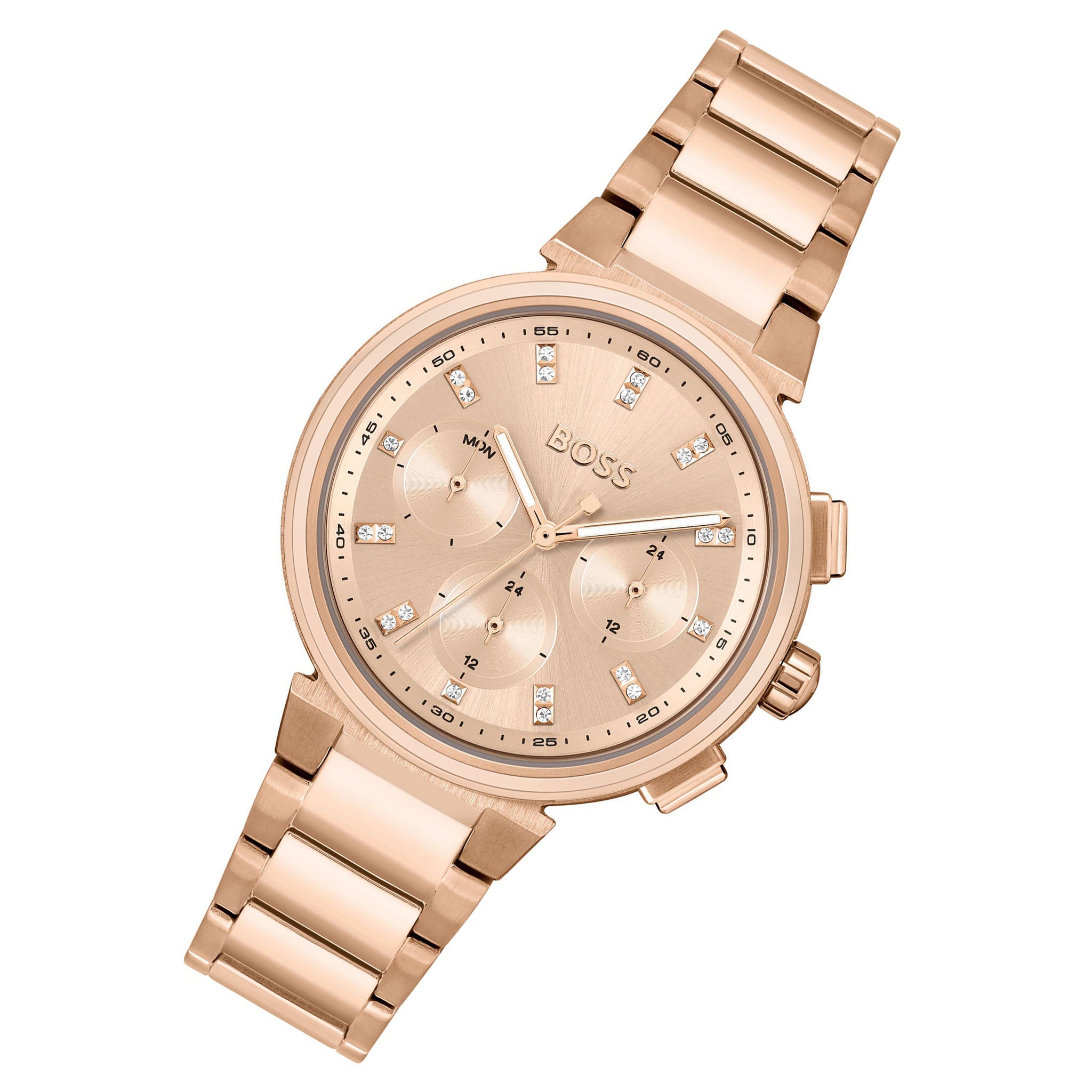 Hugo Boss Carnation Gold Steel Multi-function Women's Watch - 1502678