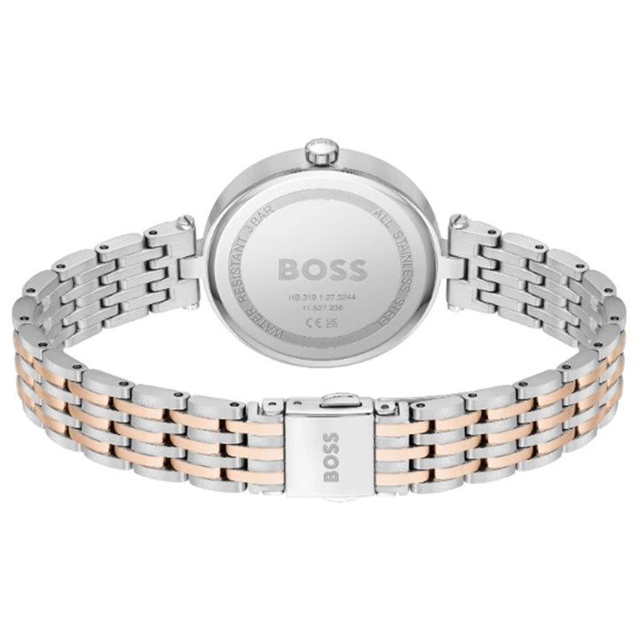 Hugo Boss Carnation Gold Steel Silver White Dial Women's Watch - 1502706