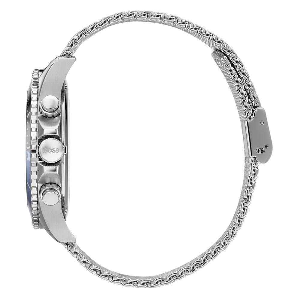 Hugo Boss Ocean Edition Silver Mesh Men's Chrono Watch - 1513742