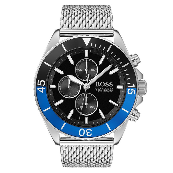 Hugo Boss Ocean Edition Silver Mesh Men's Chrono Watch - 1513742