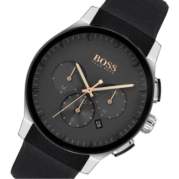 Hugo Boss Peak Black Silicone Men's Chronograph Watch - 1513759