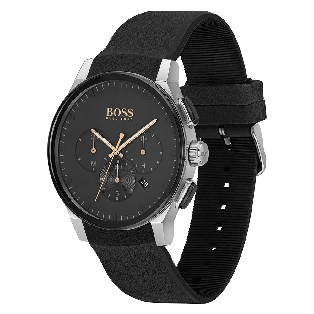 Hugo Boss Peak Black Silicone Men's Chronograph Watch - 1513759
