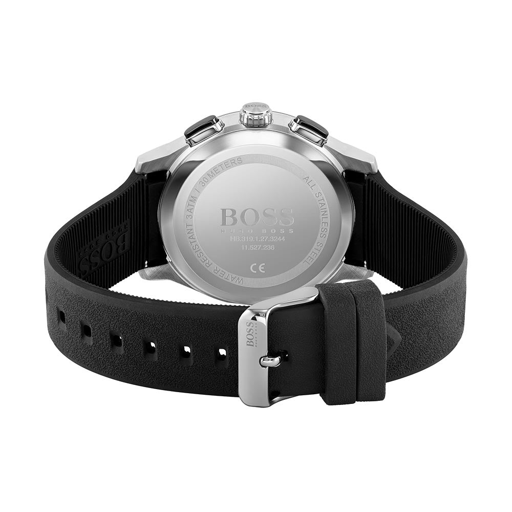Hugo Boss Peak Black Silicone Men's Chronograph Watch - 1513759