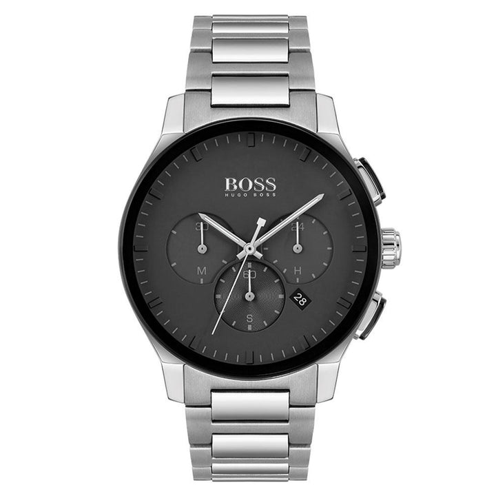 Hugo Boss Stainless Steel Grey Dial Chronograph Men's Watch - 1513762