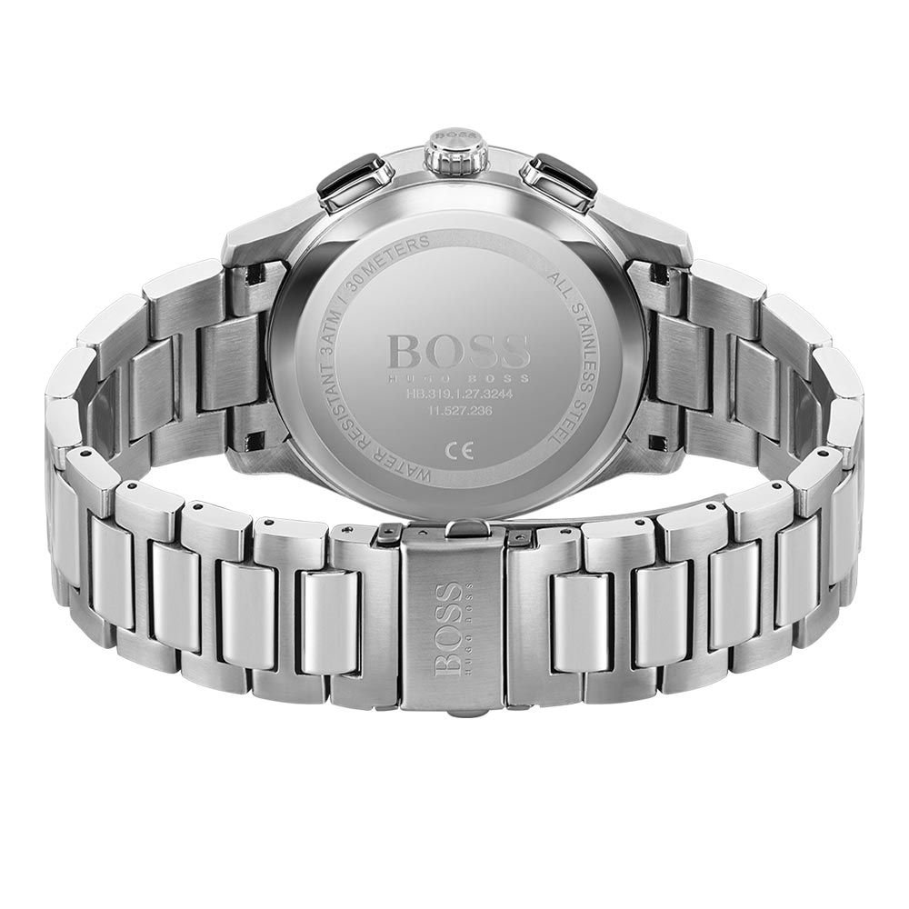 Hugo Boss Stainless Steel Grey Dial Chronograph Men's Watch - 1513762