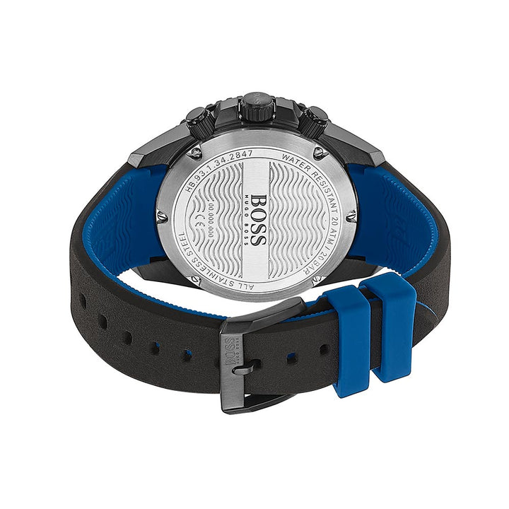 Hugo Boss Vela Blue & Black Silicone Men's Watch - 1513776