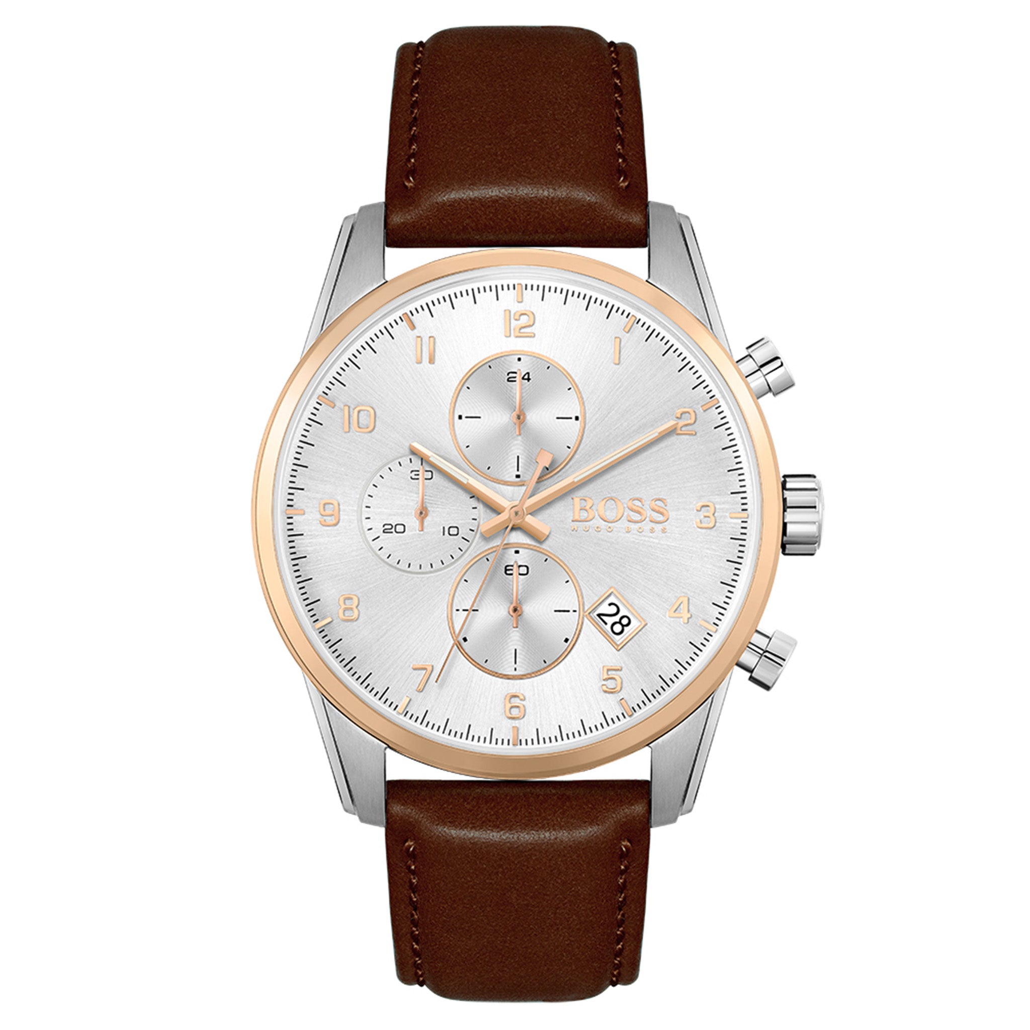Hugo Boss Brown Leather Chrono Men's Watch - 1513786