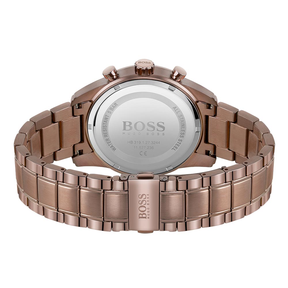 Hugo Boss Brown Steel Blue Dial Chronograph Men's Watch - 1513788