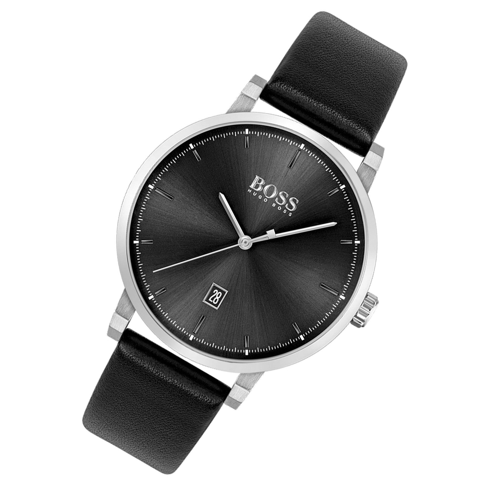 Hugo Boss Black Leather Men's Watch - 1513790