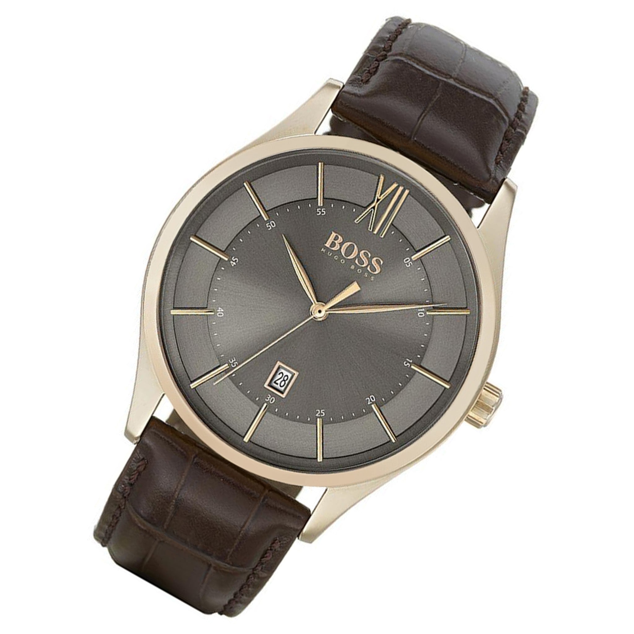 Hugo Boss Distinction Brown Leather Men's Watch - 1513796