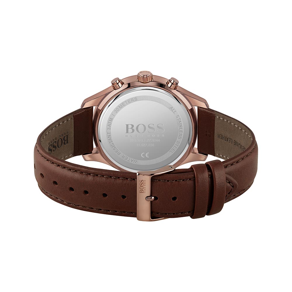 Hugo Boss Associate Brown Leather Men's Chrono Watch - 1513804