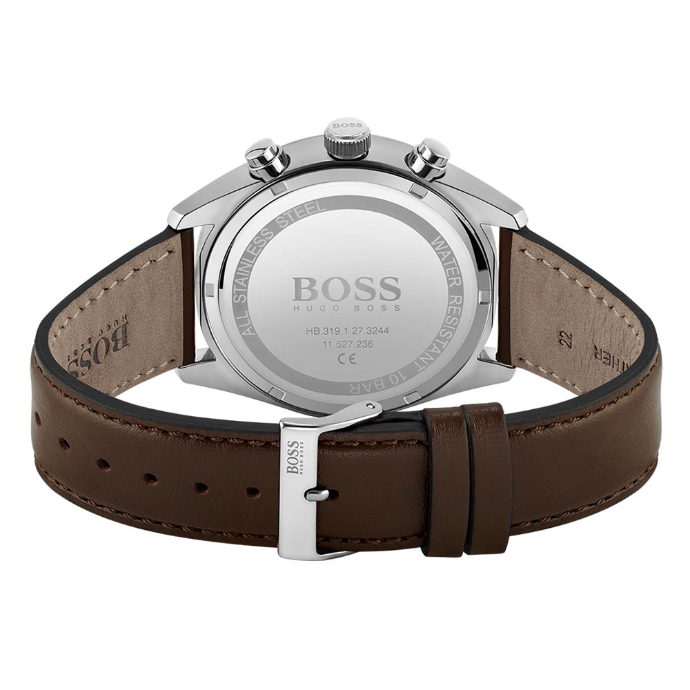 Hugo Boss Champion Brown Leather Men's Chrono Watch - 1513815
