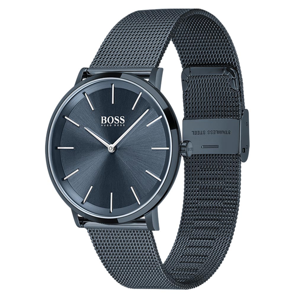 Hugo Boss Dark Blue Steel Mesh Men's Watch - 1513827