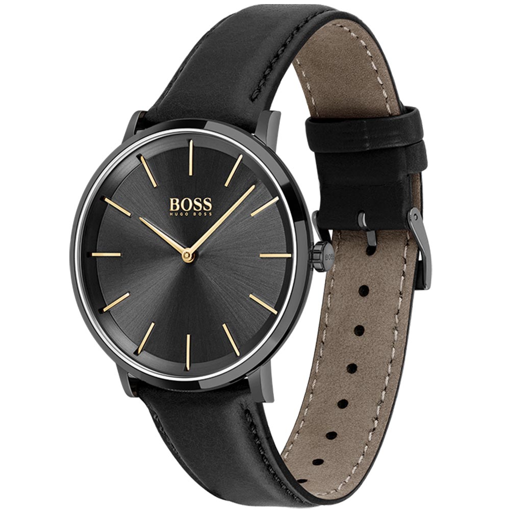 Hugo Boss Skyliner Black Leather Men's Watch - 1513830