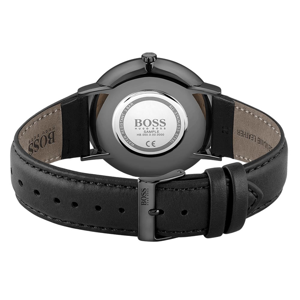 Hugo Boss Skyliner Black Leather Men's Watch - 1513830