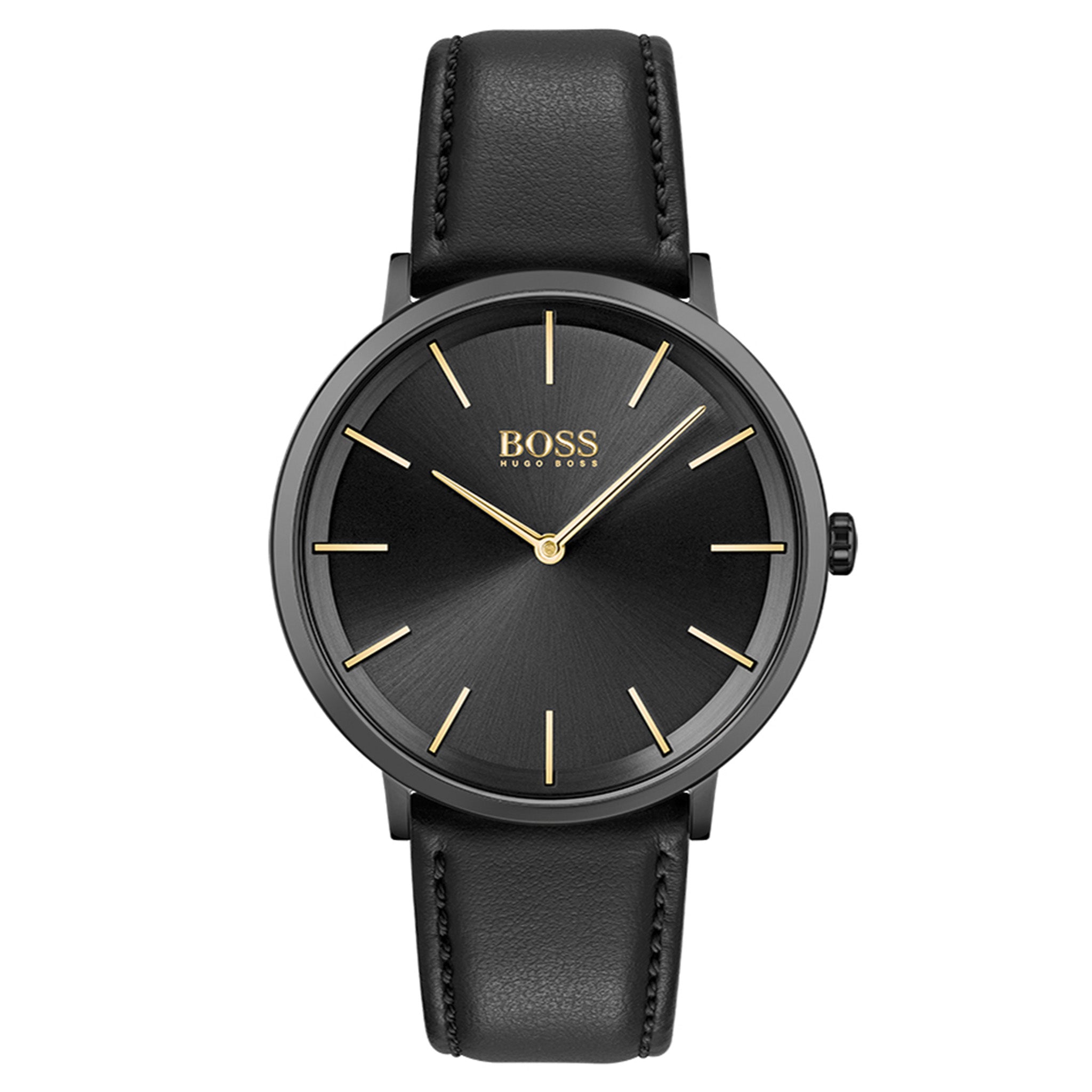 Hugo Boss Skyliner Black Leather Men's Watch - 1513830
