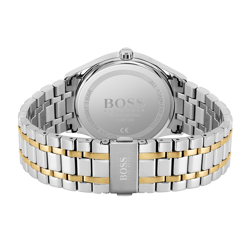 Hugo Boss Two-Tone Steel Silver White Dial Men's Watch - 1513835