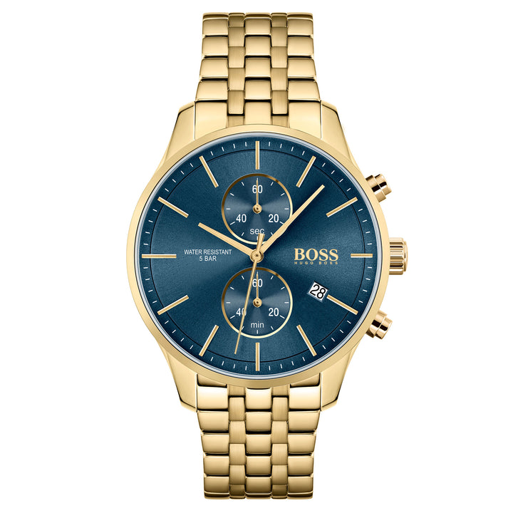Hugo Boss Gold Steel Men's Chrono Watch - 1513841