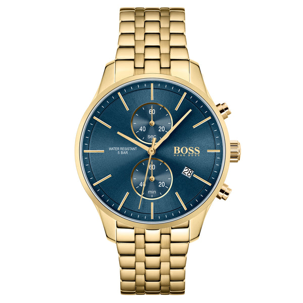 Mens gold sale boss watch