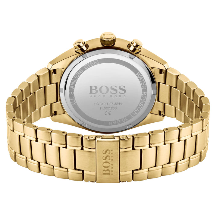 Hugo Boss Champion Gold Steel Men's Chrono Watch - 1513848