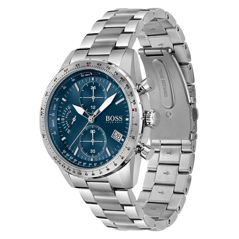 Hugo Boss Pilot Edition Stainless Steel Men's Chrono Watch - 1513850