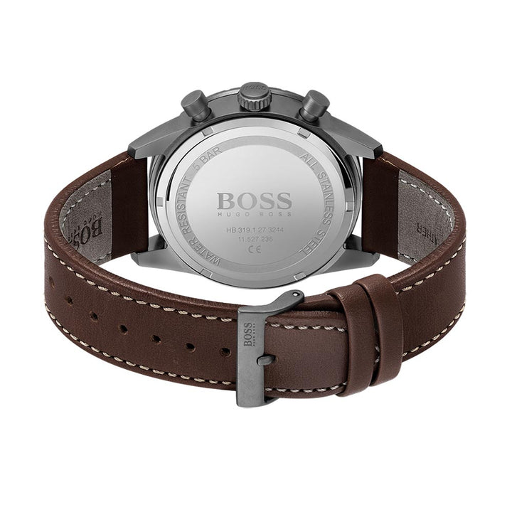 Hugo Boss Pilot Edition Chrono Brown Leather Men's Watch - 1513852