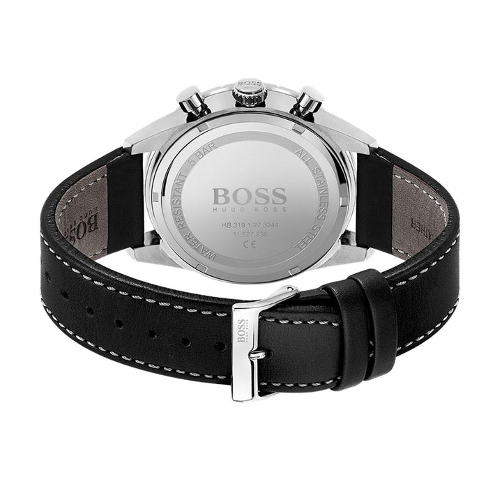 Hugo Boss Pilot Edition Chrono Black Leather Men's Watch - 1513853