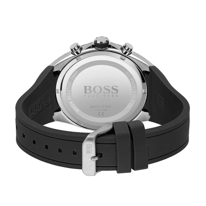 Hugo Boss Distinct Black Silicone Men's Chrono Watch - 1513855