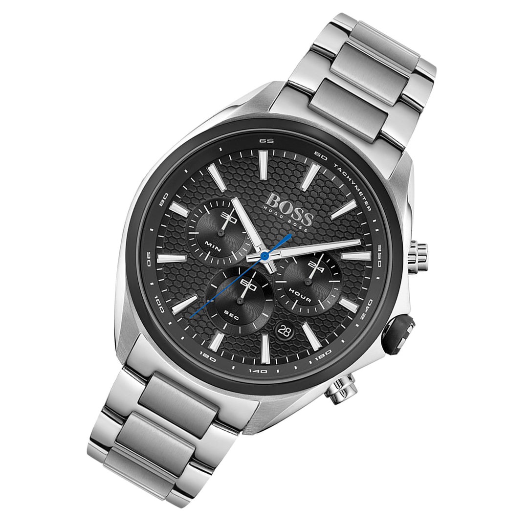 Hugo Boss Stainless Steel Black Dial Men's Chronograph Watch - 1513857