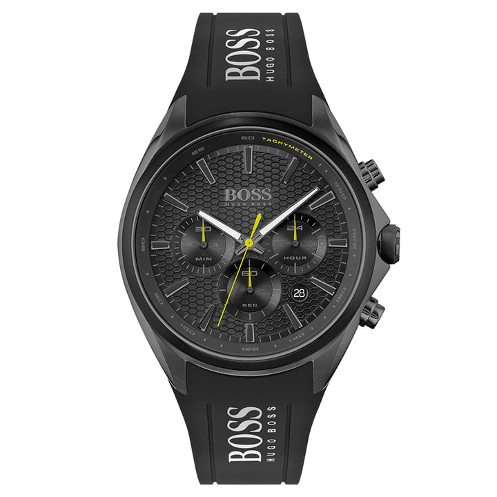 Hugo Boss Distinct Black Silicone Men's Chrono Watch - 1513859
