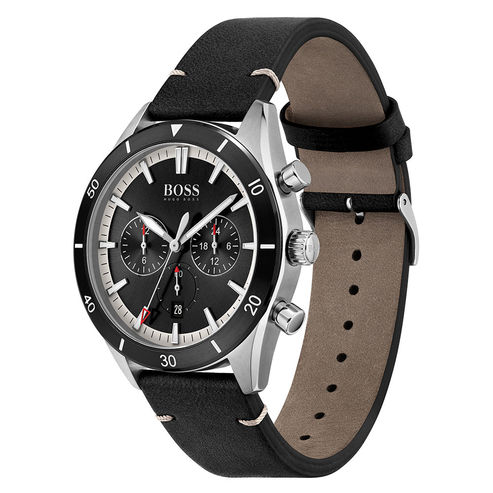 Hugo Boss Black Leather Men's Chronograph Watch - 1513864