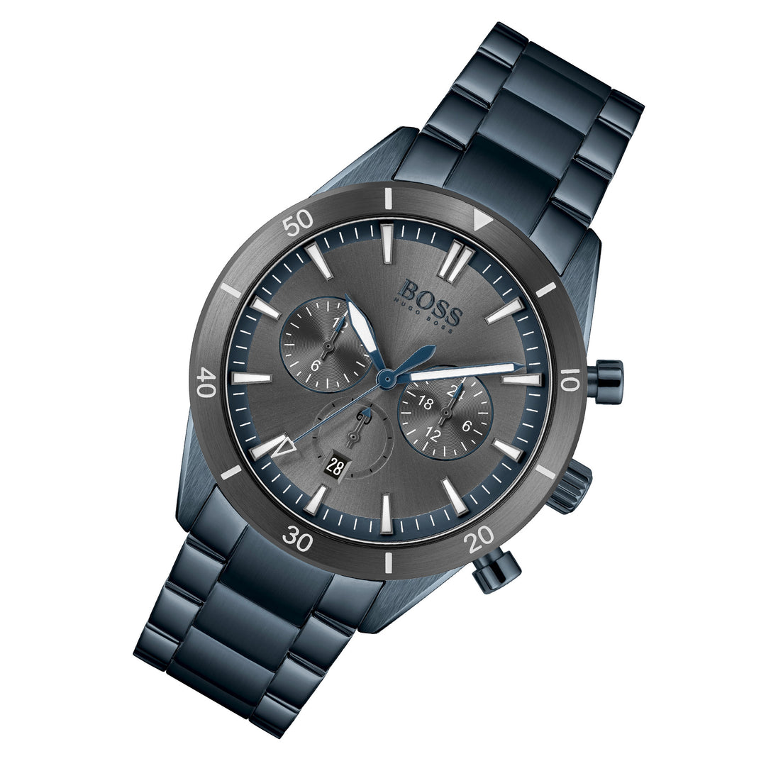 Hugo Boss Blue Steel Grey Dial Men's Chronograph Watch - 1513865