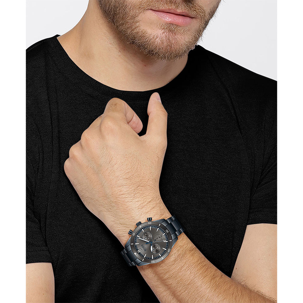 Hugo Boss Blue Steel Grey Dial Men's Chronograph Watch - 1513865