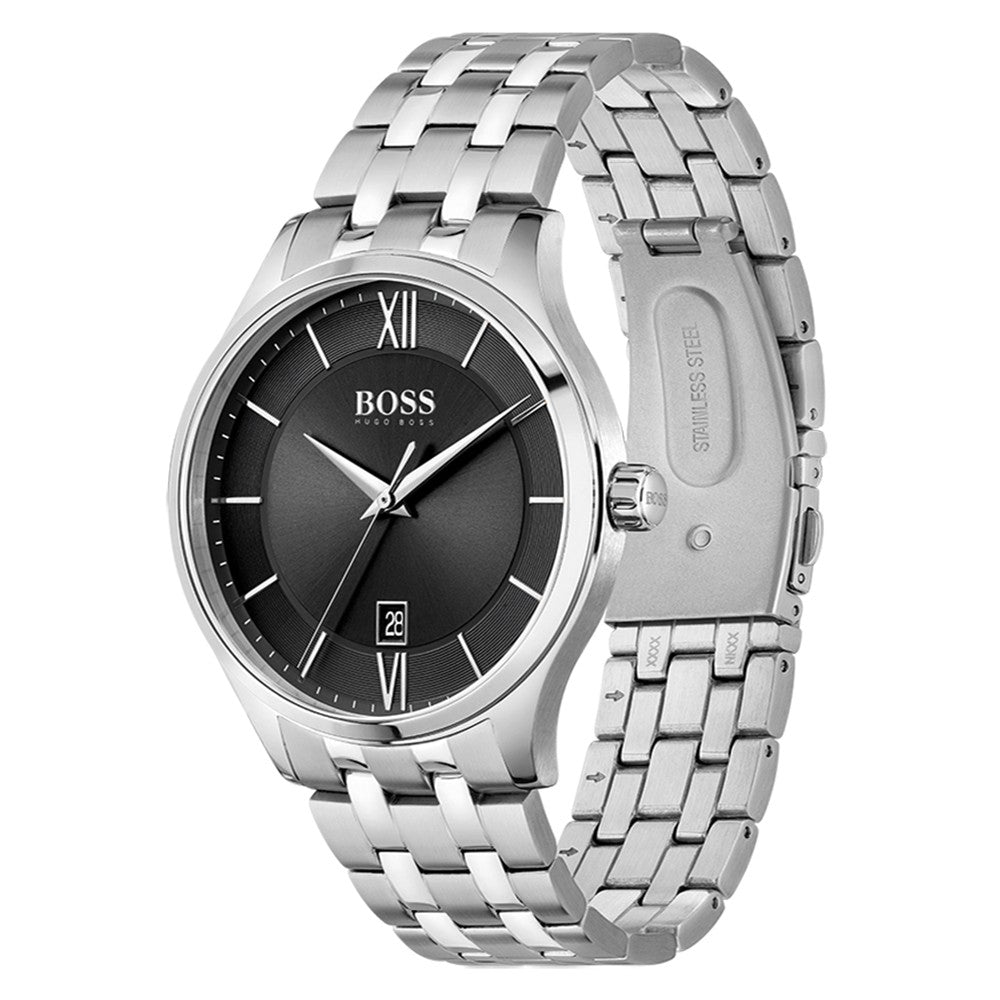 Hugo Boss Stainless Steel Black Dial Men's Watch - 1513896