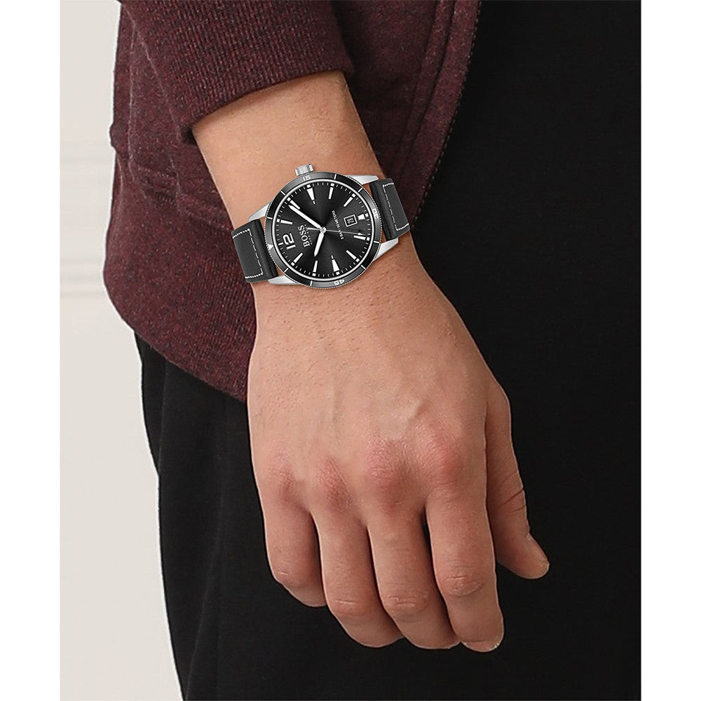 Hugo Boss Black Leather Men's Watch - 1513898