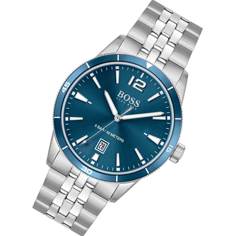 Hugo Boss Stainless Steel Blue Dial Men's Watch - 1513902