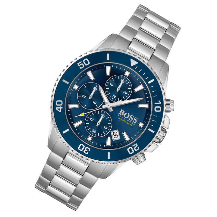 Hugo Boss Stainless Steel Blue Dial Men's Chronograph Watch - 1513907