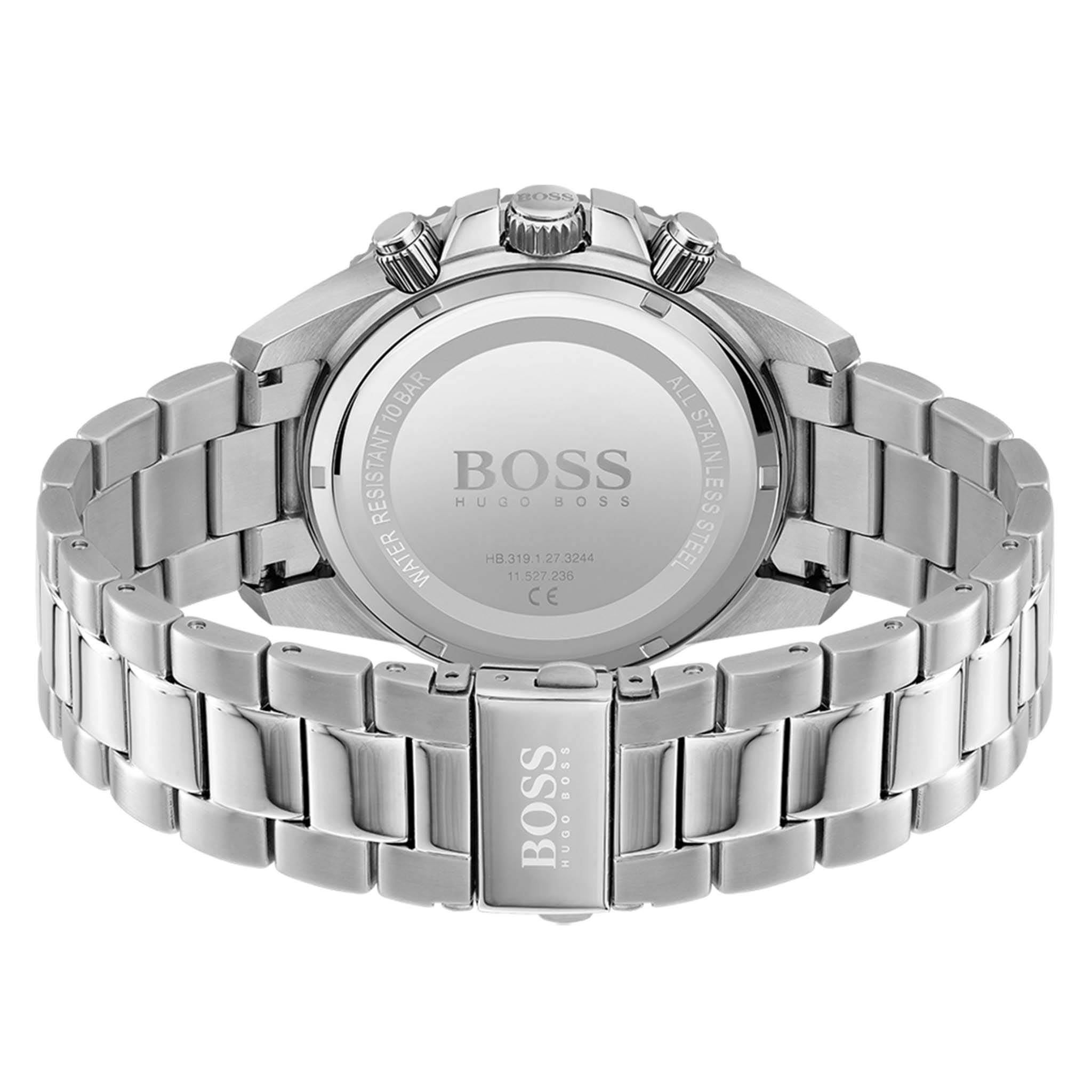 Hugo Boss Stainless Steel Blue Dial Men's Chronograph Watch - 1513907