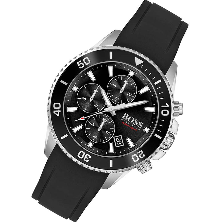 Hugo Boss Admiral Black Silicone Men's Chronograph Watch - 1513912