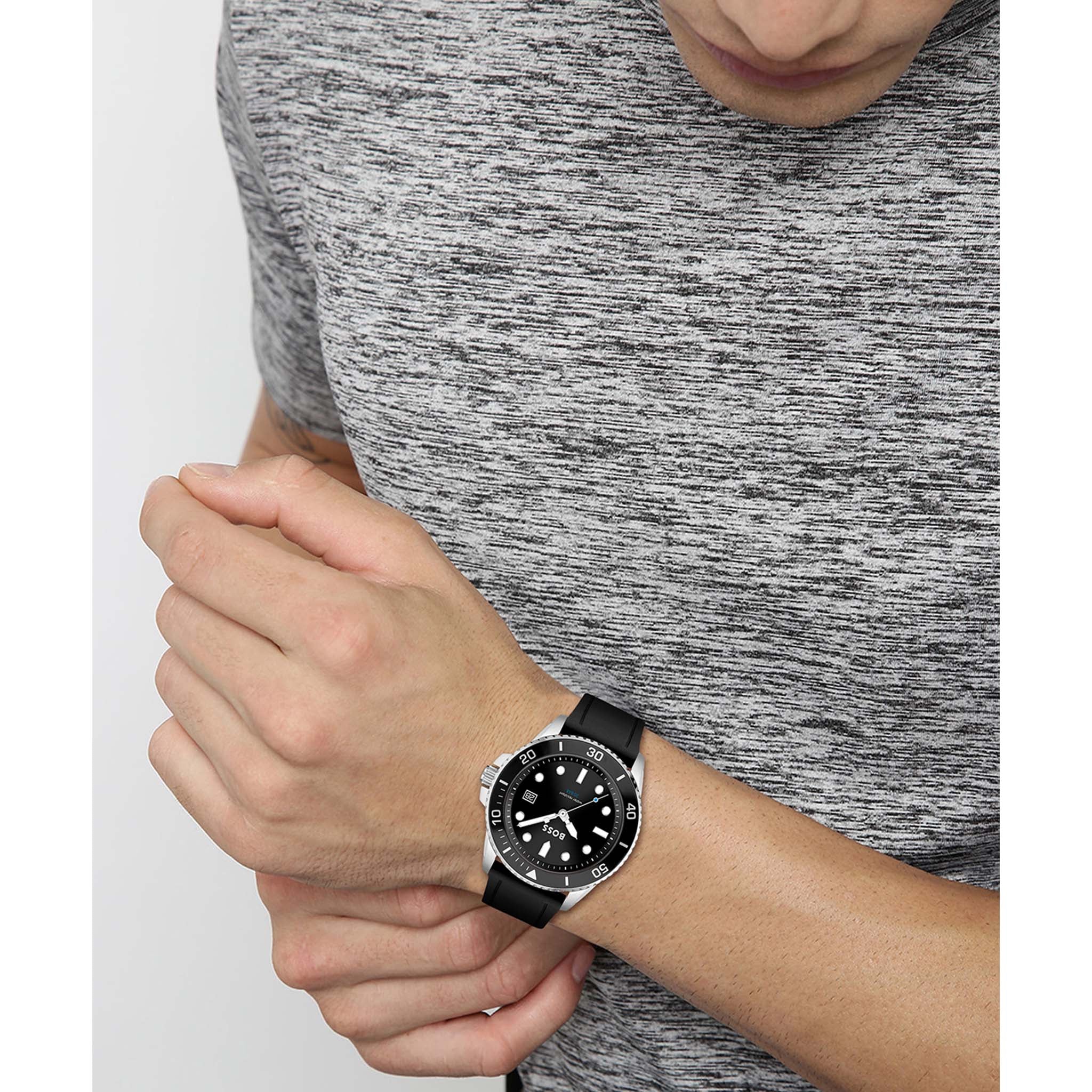 Hugo Boss Black Silicone Men's Watch - 1513913