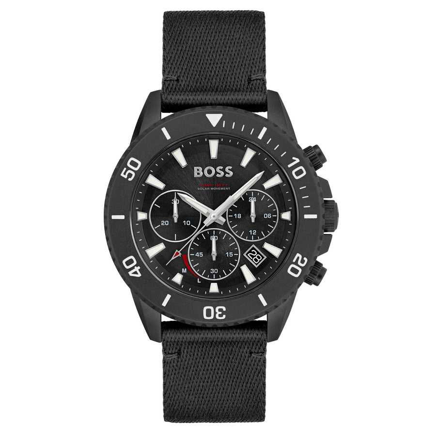 Hugo Boss Black Fabric Men's Solar - Chrono Watch - 1513918