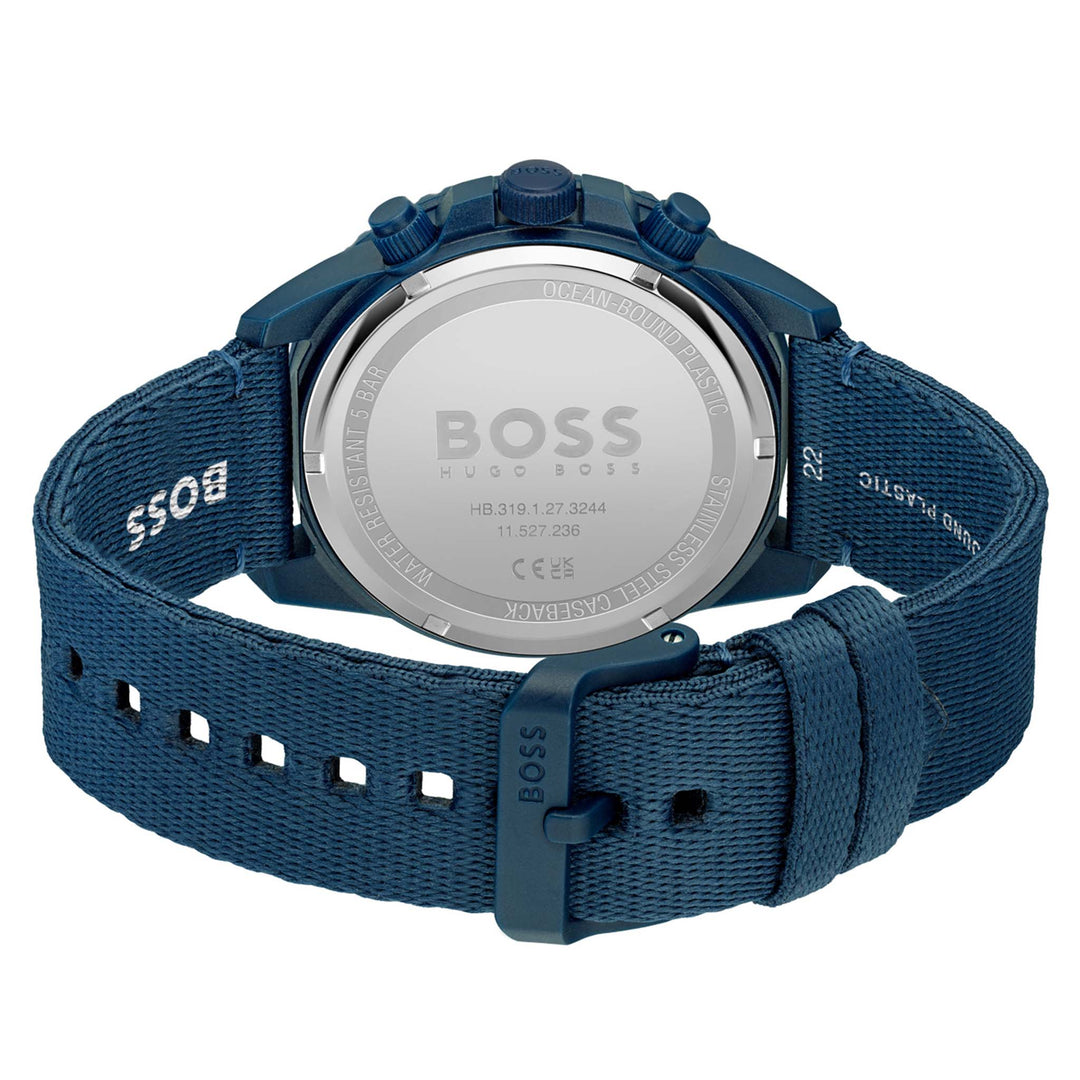 Hugo Boss Blue Fabric Solar-Chronograph Men's Watch - 1513919