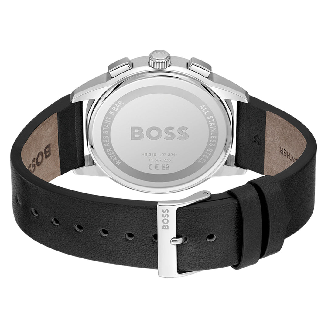 Hugo Boss Black Leather Men's Chrono Watch - 1513925