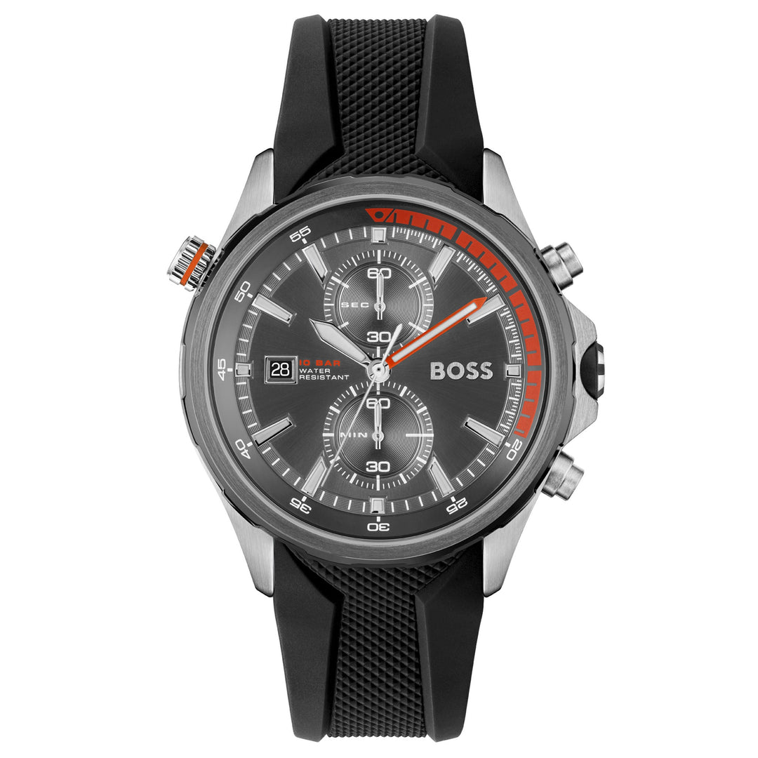 Men\'s Australia The Watch Grey Silicone Chronograph - Factory – Black Dial Hugo Watch 1513931 Boss