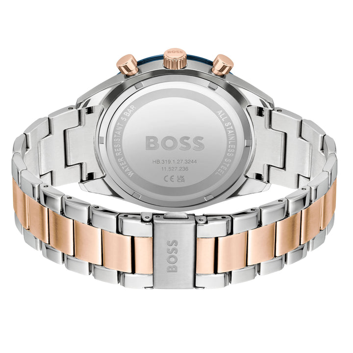 Hugo Boss Two-Tone Steel Blue Dial Men's Chronograph Watch - 1513937